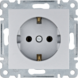 HAGER - lumina Gniazdo SCHUKO, srebrny - WL1052