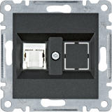 HAGER - GNIAZDO KOMPUTEROWE POJEDYNCZE RJ45 KAT. 5E UTP CZARNY LUMINA INTENSE - WL2113