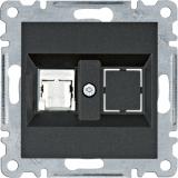 HAGER - GNIAZDO KOMPUTEROWE POJEDYNCZE RJ45 KAT. 6 UTP CZARNY LUMINA - WL2153