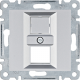 HAGER - lumina Płytka podwójna Keystone Jack, srebrny - WL2322