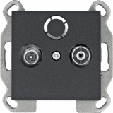 HAGER - GNIAZDO RTV PRZELOTOWE CZARNY LUMINA - WL3023