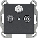 HAGER - GNIAZDO ANTENOWE RTV-SAT KOŃCOWE CZARNY LUMINA INTENSE - WL3113