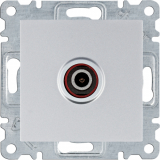 HAGER - lumina Gniazdo pojedyncze TV dla instalacji indywidualnych, srebrny - WL3212