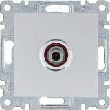 HAGER - lumina Gniazdo pojedyncze SAT dla instalacji indywidualnych, srebrny - WL3232