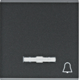 HAGER - lumina Klawisz kontrolny z symbolem „Dzwonek', czarny - WL6113