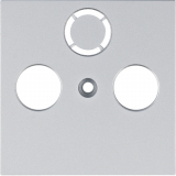 HAGER - ELEMENT CENTRALNY RTV-SAT SREBRNY LUMINA - WL6312