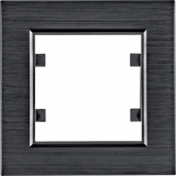HAGER - RAMKA POJEDYNCZA ALUMINIUM CZARNY LUMINA PASSION - WL9013