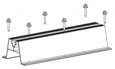 CORAB - SYSTEM MOCOWANIA BLACHA TRAPEZOWA 1 kW T-021.2  KLIK /10 SZYN 60X400MM + 60 BLACHOWKRĘTÓW - XFS_T021.2