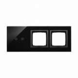 KONTAKT SIMON - Panel dotykowy S54 Touch, 3 moduły, 2 pola dotykowe poziome + 2 otwory na osprzęty S54, zastygła lawa - DSTR3200/73