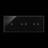 KONTAKT SIMON - Panel dotykowy S54 Touch, 3 moduły, 1 pole dotykowe + 2 pola dotykowe poziome + 2 pola dotykowe poziome, zastygła lawa - DSTR3122/73