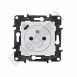LEGRAND - GNIAZDO POJEDYNCZE Z UZIEMIENIEM 2P+Z Z PRZESŁONAMI ZACISKI AUTOMATYCZNE Z USB TYPU C UMIESZCZONYM W PLAKIETCE NILOE STEP - 863138
