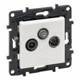 LEGRAND - GNIAZDO TV-R-SAT PRZELOTOWE 14DB BIAŁY NILOE STEP - 863178