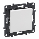 LEGRAND - ŁĄCZNIK SCHODOWY POJEDYNCZY ZACISKI AUTOMATYCZNE 10AX 250V BIAŁY NILOE STEP - 863106