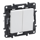 LEGRAND - ŁĄCZNIK SCHODOWY PODWÓJNY ZACISKI AUTOMATYCZNE 10AX BIAŁY NILOE STEP - 863108