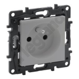LEGRAND - GNIAZDO POJEDYNCZE Z UZIEMIENIEM 2P+Z ZACISKI AUTOMATYCZNE 16A 230V IP44 ALUMINIUM NILOE STEP - 863331