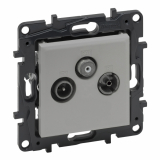 LEGRAND - GNIAZDO TV-R-SAT ZAKOŃCZENIOWE 10DB ALUMINIUM NILOE STEP - 863379