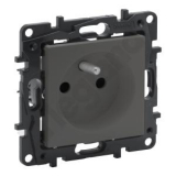 LEGRAND - GNIAZDO POJEDYNCZE Z UZIEMIENIEM 2P+Z ZACISKI AUTOMATYCZNE 16A 230V IP44 STALOWY NILOE STEP - 863431