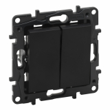 LEGRAND - ŁĄCZNIK SCHODOWY PODWÓJNY ZACISKI AUTOMATYCZNE 10AX CZARNY NILOE STEP - 863508