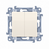 KONTAKT SIMON - ŁĄCZNIK ŚWIECZNIKOWY Z WKŁADKĄ USZCZELNIAJĄCĄ POD KLAWISZE DO WERSJI IP44 ZACISKI ŚRUBOWE 10AX 250V KREMOWY SIMON 10 - CW5B.01/41