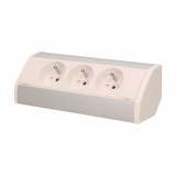ORNO - GNIAZDO MEBLOWE 3x2P+Z BIAŁO-SREBRNY - OR-GM-9001/W-G