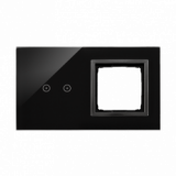 KONTAKT SIMON - Panel dotykowy S54 Touch, 2 moduły, 2 pola dotykowe poziome + 1 otwór na osprzęt S54, zastygła lawa - DSTR220/73