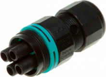 LUMIQON SPÓŁKA Z OGRANICZONĄ ODPOWIEDZIALNOŚCIĄ - GNIAZDO ZŁĄCZKI 3 TOROWE CONNECTOR IP68 NA PRZEWÓD 7-12MM - THB.387.B3A
