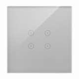 KONTAKT SIMON - Panel dotykowy S54 Touch, 1 moduł, 4 pola dotykowe, srebrna mgła - DSTR14/71