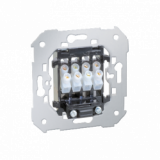 KONTAKT SIMON - Gniazdo głośnikowe 4x2,5mm2/ Wypust kablowy 380V~ (mechanizm) - 75801-39