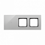 KONTAKT SIMON - Panel dotykowy S54 Touch, 3 moduły, 1 pole dotykowe + 2 otwory na osprzęty S54, srebrna mgła - DSTR3100/71