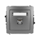 KARLIK - DECO Mechanizm gniazda komputerowego pojedynczego 1xRJ45, kat.5e, ekranowany, 8-stykowy, grafitowy - 11DGK-1e