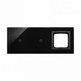 KONTAKT SIMON - Panel dotykowy S54 Touch, 3 moduły, 1 pole dotykowe + 1 pole dotykowe, + 1 otwór na osprzęt S54, zastygła lawa - DSTR3110/73