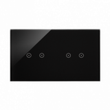 KONTAKT SIMON - Panel dotykowy S54 Touch, 2 moduły, 2 pola dotykowe poziome + 2 pola dotykowe poziome, zastygła lawa - DSTR222/73