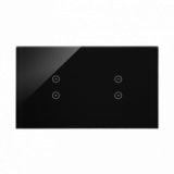 KONTAKT SIMON - Panel dotykowy S54 Touch, 2 moduły, 2 pola dotykowe pionowe + 2 pola dotykowe pionowe, zastygła lawa - DSTR233/73