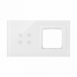 KONTAKT SIMON - Panel dotykowy S54 Touch, 2 moduły, 4 pola dotykowe + 1 otwór na osprzęt S54, biała perła - DSTR240/70