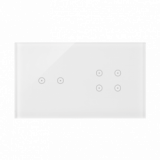 KONTAKT SIMON - Panel dotykowy S54 Touch, 2 moduły, 2 pola dotykowe poziome + 4 pola dotykowe, biała perła - DSTR224/70