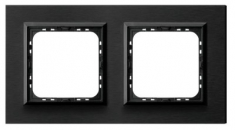 OSPEL - RAMKA PODWÓJNA ALUMINIUM 4MM SZCZOTKOWANY ANTRACYT SONATA - R-2RAC/64/25