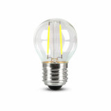 V-TAC - VT-244 4W G45 Żarówka LED Filament / Klosz Transparentny / Chip SAMSUNG / Barwa:2700K / Trzonek:E27 - 280