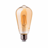 V-TAC - VT-276 6W ST64 Żarówka LED Filament / Klosz Bursztynowy / Chip SAMSUNG / Barwa:2200K / Trzonek:E27 - 290