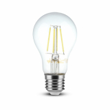 V-TAC - VT-1885D 4W A60 Żarówka LED Filament / Barwa:2700K / Ściemnialna / Trzonek:E27 - 4364