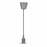 V-TAC - Lampa Wisząca / Trzonek:E27/ Szary - 3481