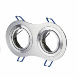 V-TAC - VT-783 Oprawa wpuszczana Spot / Trzonek:2xGU10 / Okrągła / Polerowane aluminium - 3602