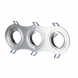 V-TAC - VT-784 Oprawa wpuszczana Spot / Trzonek:3xGU10 / Okrągła / Polerowane aluminium - 3604