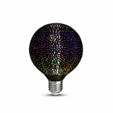 V-TAC - VT-2233 3W G125 Żarówka LED Filament 3D / Barwa:3000 / Trzonek:E27 - 2706