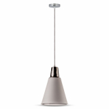 V-TAC -  60W Lampa wisząca / Szary-Chrom / Trzonek:E27 - 3702