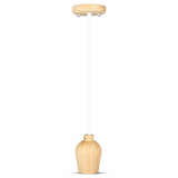 V-TAC - VT-7778 Lampa wisząca / Drewno / Biały przewód - 3720