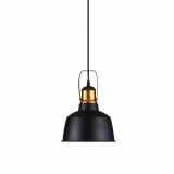 V-TAC - VT-7422 Lampa wisząca / Retro / Klosz: Aluminium / Czarny + Złoto - 3728
