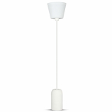 V-TAC - VT-7668 Lampa Wisząca / Trzonek:E27 / Gips / Biały - 3746