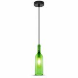V-TAC - VT-7558 Lampa wisząca butelka / Klosz: Szklany / Zielony - 3767