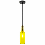 V-TAC -  Lampa wisząca butelka / Klosz: Szklany / Żółty - 3773