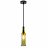 V-TAC -  Lampa wisząca butelka / Klosz: Szklany / Szary - 3775